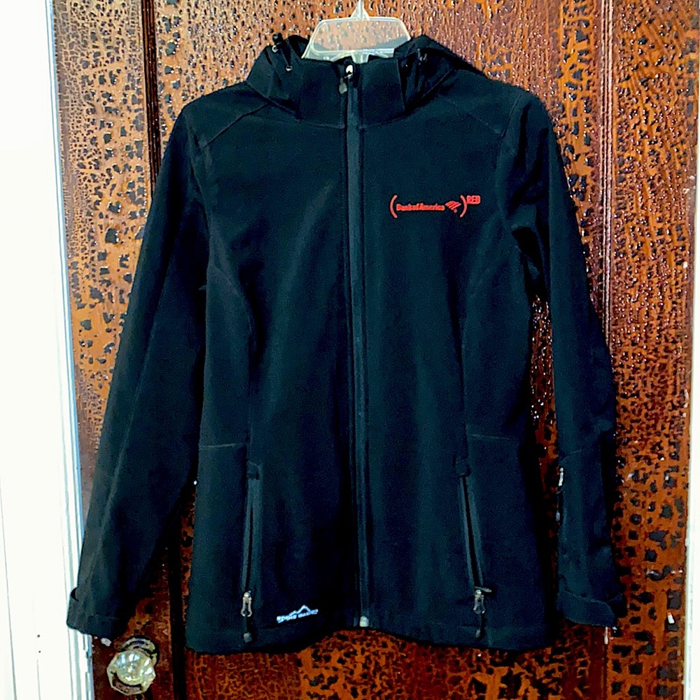 Eddie Bauer Soft Shell Water Repellent Jacket (Branded) Bank of America (RED)